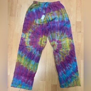 Tie Dye Boho Hippie Unisex Festival L/XL Pants